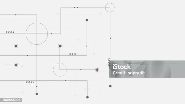 Connection Line Technology Abstract Geometric Connect Lines And Dotssimple Technology Graphic ...