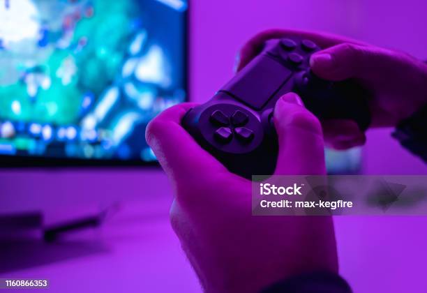 Crop Hands With Controller Stock Photo - Download Image Now - Movie, Gamer, Playing