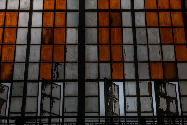 Bangkok, thailand - jun 29, 2019 : Hua Lamphong Railway Station,Bangkok,Thailand,Stained glass,glass.