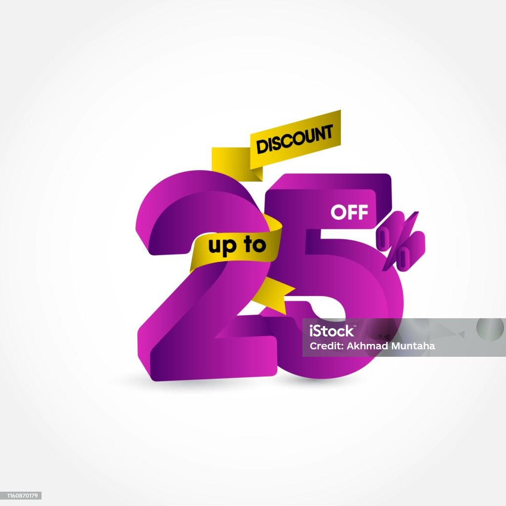 Vector Rabatt Lila 3d Rabatt Vektor Vorlage Design Für Werbung Grußkarte Banner Oder ...