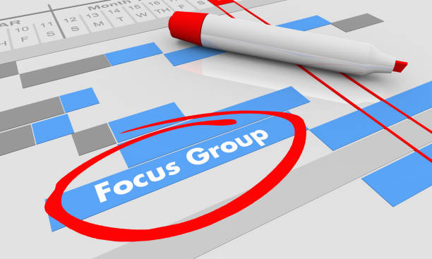 istock Focus Group Market Reserch Customers Gantt Chart 3d Illustration 1160875169