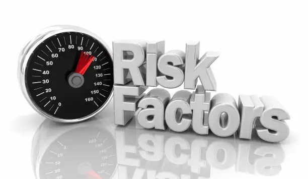 Photo of Risk Factors Speedometer Danger Words 3d Illustration
