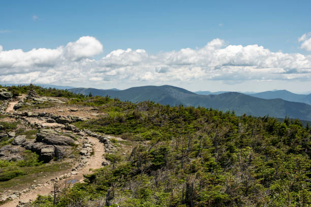istock Hiking trail from Little Haystack Mt to Mt Lincoln - (White Mountains, New Hampshire) 1160878573