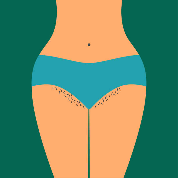 ilustraciones, imágenes clip art, dibujos animados e iconos de stock de bikini línea de pelo, bodypositive, feminismo, depilación, depilación, depilación. ilustración vectorial - waxing