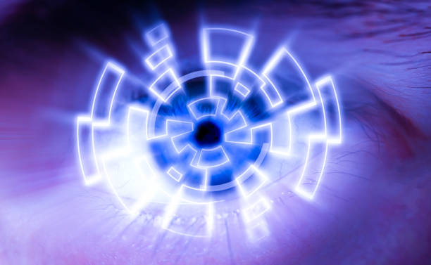 istock Image of Robot human eye digital cyber screen 1160879584