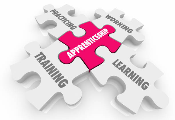 istock Apprenticeship On the Job Training Learning Puzzle Pieces Words 3d Illustration 1160880609