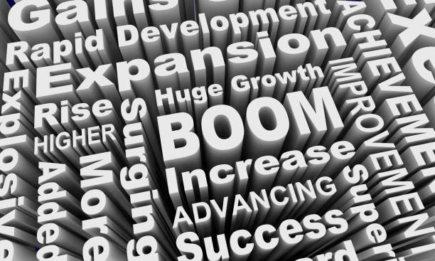 istock Boom Growth Expansion Words Collage 3d Illustration 1160881755