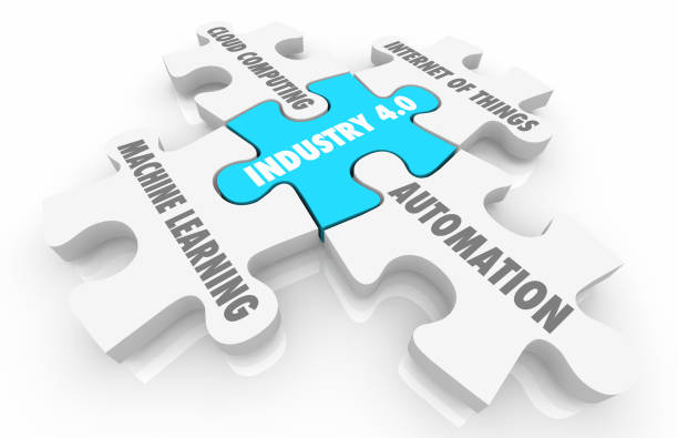 istock Industry 4.0 Automation Cloud Puzzle Pieces Words 3d Illustration 1160882579