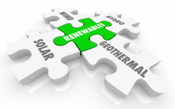 istock Renewables Solar Wind Geothermal Hydro Puzzle Pieces Words 3d Illustration 1160882856