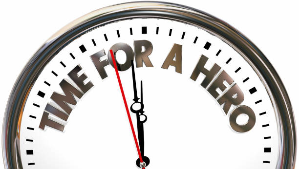 istock Time for a Hero Clock Words 3d Illustration 1160883915