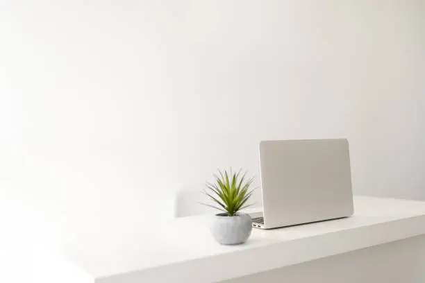 Extreme minimalist simple modern office desk.