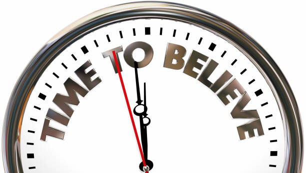 istock Time to Believe Have Faith Clock Words 3d Illustration 1160884043
