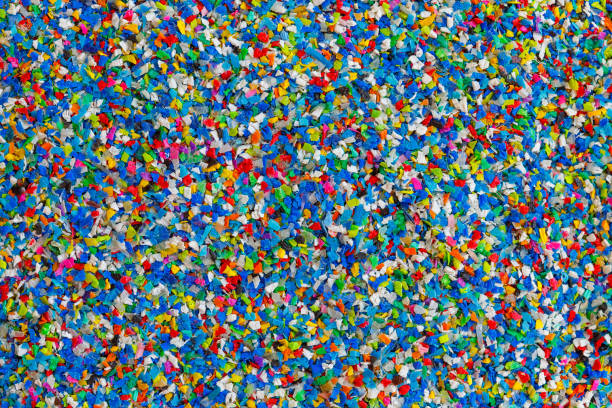 istock Crushed plastic granules for recycling.  Plastic crusher. Recycled plastic with mixed colors. The concept of recycled plastic used 1160886536