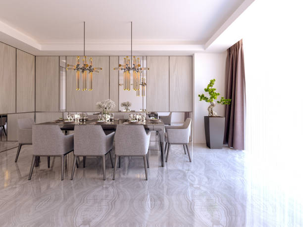 istock 3d render of dining space in home 1160886711