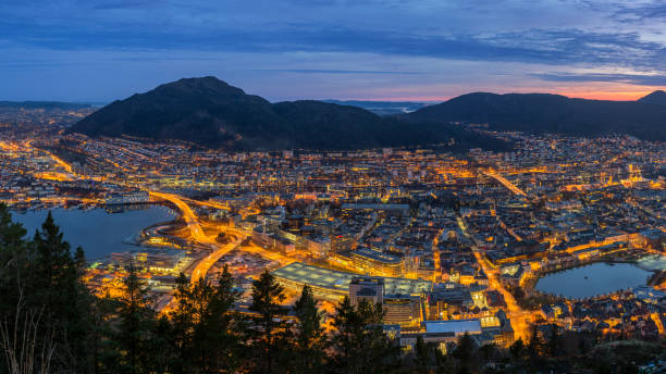 istock Panora Floyen at sunset. 1160888333