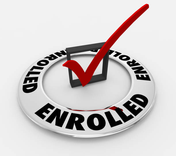 istock Enrolled Registered Signed Up Word Check Mark Box 3d Illustration 1160888734