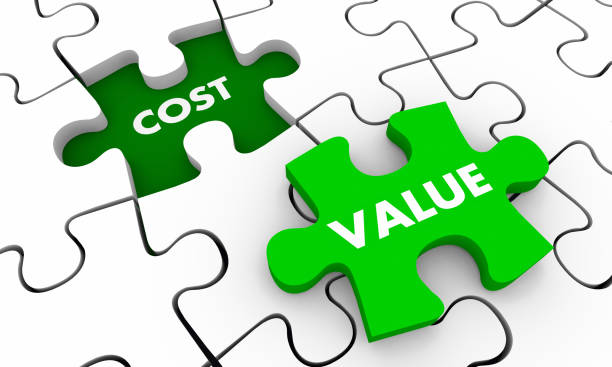 istock Value Vs Cost Return on Investment ROI Puzzle Piece Hole 3d Illustration 1160892122