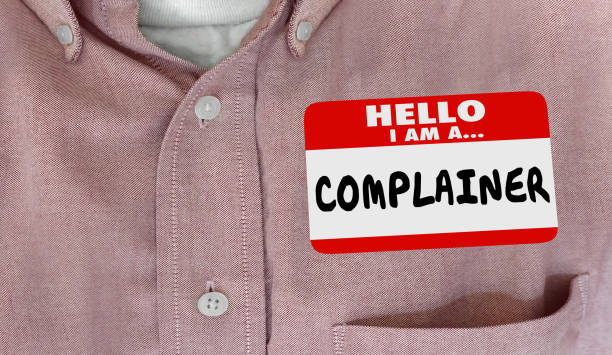 istock Complainer Dissatisfied Customer Hello Name Tag Words 3d Illustration 1160892355