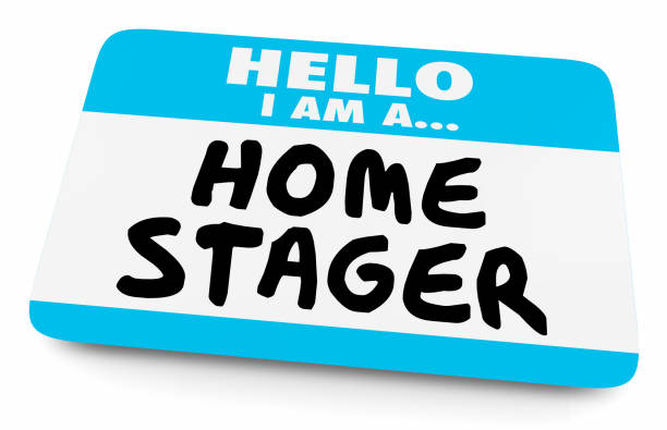 istock Home Stager Real Estate Service Name Tag 3d Illustration 1160893181