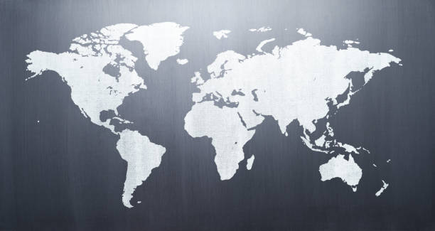 istock World map drawn by chalk on chalkboard. 1160900598