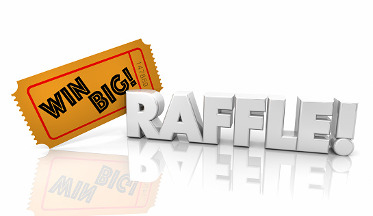 Raffle Ticket Win Big Money Jackpot Word 3d Illustration