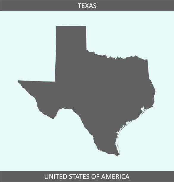 Texas map outline The map is accurately prepared by a map expert. frisco texas stock illustrations