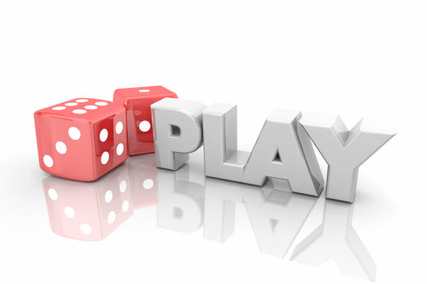 istock Play Dice Game Chance Gamble Word 3d Illustration 1160902179