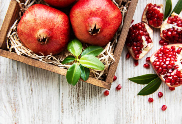 istock Ripe pomegranate fruits 1160904220
