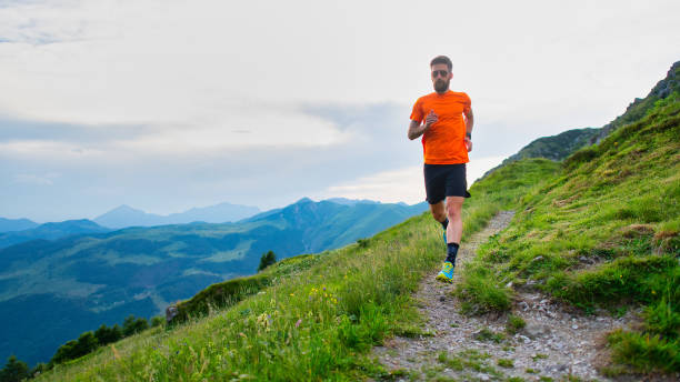 istock Trail running athlete during a training on mountain trail 1160905458