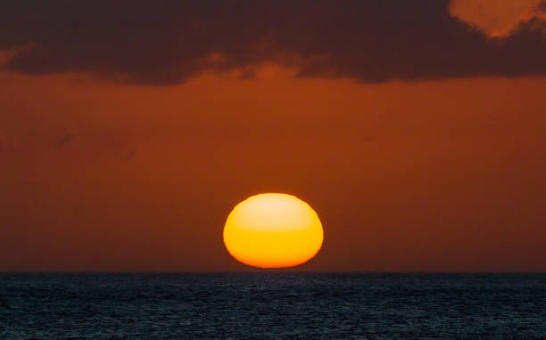 Bornean sunset stock photo