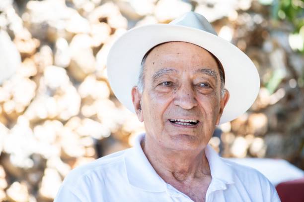 istock Closeup of senior man in white 1160910254