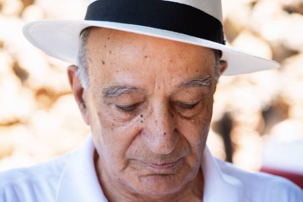 istock Closeup of senior man in white 1160911224