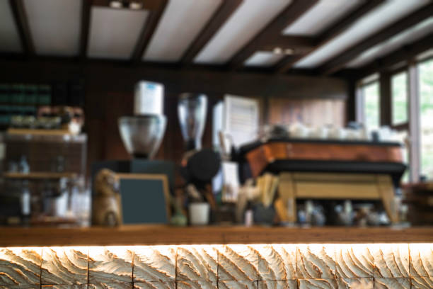 istock Classic coffee shop decorated with wooden interior 1160911394