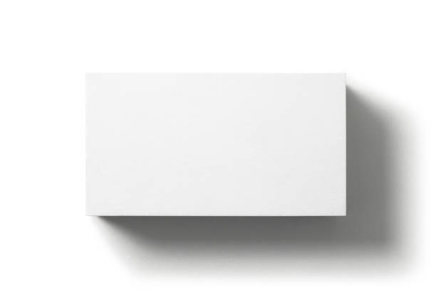 istock Blank business card isolated on white background. Top view. 1160913724