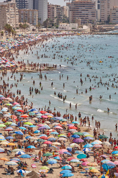 istock Mediterranean coastline in Spain. Calpe beach. Summer crowd. Alicante 1160915701