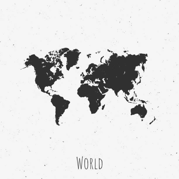 260+ Old World Map Black And White Stock Illustrations, Royalty-Free
