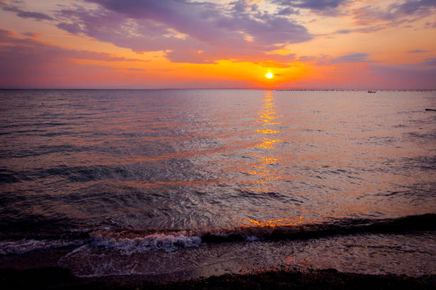 istock Early dawn, Sunrise, morning over Mediterranean sea 1160923940