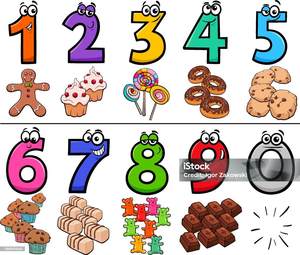 Ilustración de Números De Dibujos Animados Educativos Establecidos Con Dulces y más Vectores Libres de Derechos de Número 8 - iStock Ilustración de Números De Dibujos Animados Educativos Establecidos Con Dulces y más Vectores Libres de Derechos de Número 8 - iStock