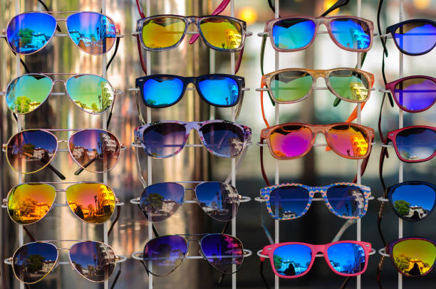 istock Range of sun glasses on rack 1160925701