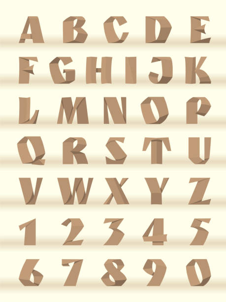 istock Paper letters and numbers of the alphabet. 1160925907