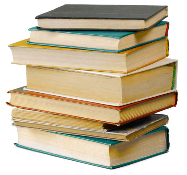 istock Pile of old books isolated on white 1160927265