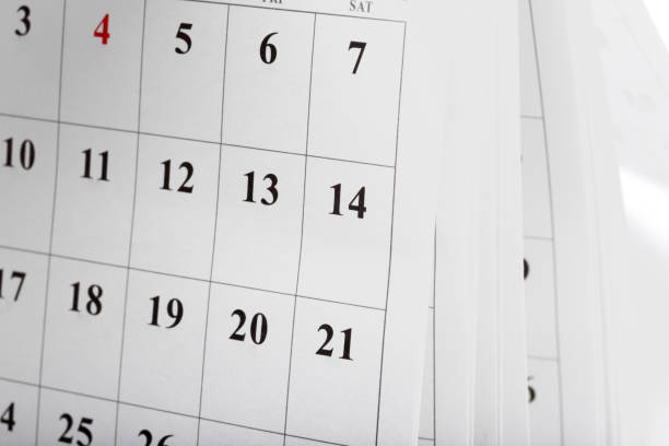 istock Calendar pages close up business time concept 1160927494