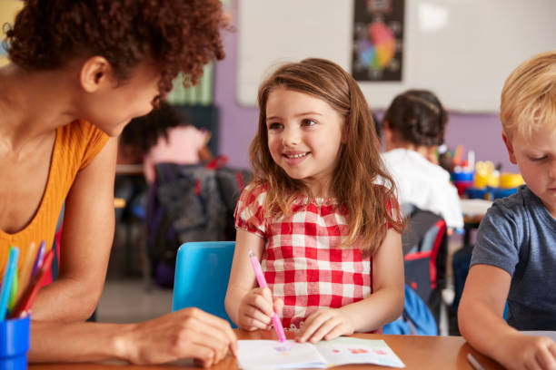 istock Elementary School Teacher Giving Female Pupil One To One Support In Classroom 1160927772