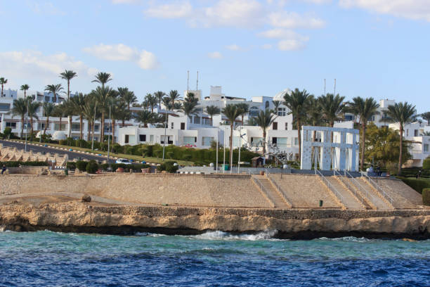 istock View on egyptian hotel from the red sea 1160927855