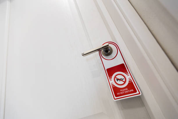 istock Hotel room sign do not disturb 1160928662