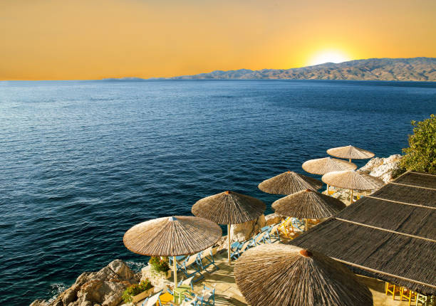 istock Yellow Sunrise In Greece . 1160932991