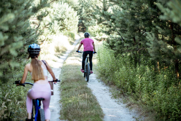istock Cyclists riding mountain bicycles outdoors 1160935410