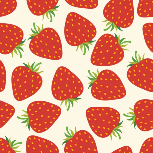 Vector illustration of Strawberry seamless pattern .