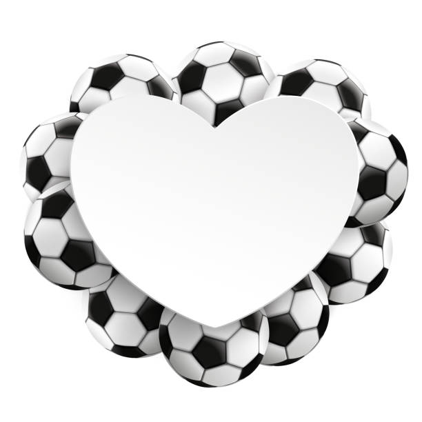 istock White Paper Heart Classic Footballs 1160941617
