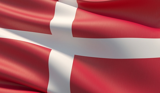 Background with flag of Denmark